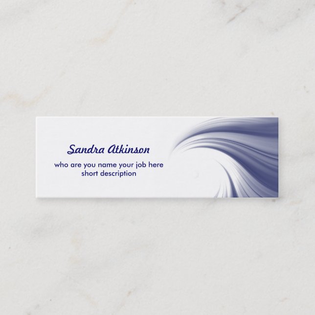 elegant skinny business card (Front)
