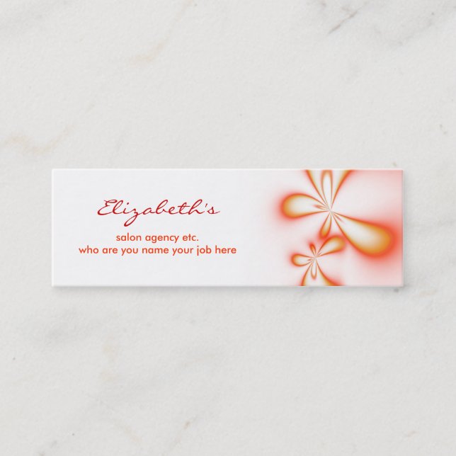 elegant skinny business card (Front)