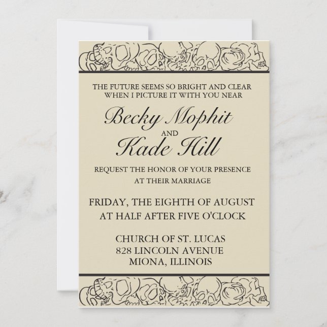 Elegant Skull Invitation (Front)