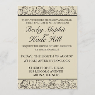 Elegant Skull Invitation