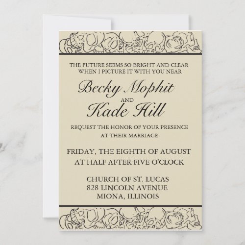 Elegant Skull Invitation