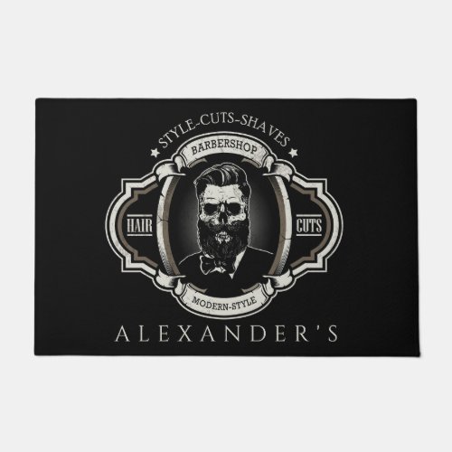 Elegant Skull Personalize   Doormat