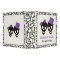 Elegant skulls Halloween purple wedding binder