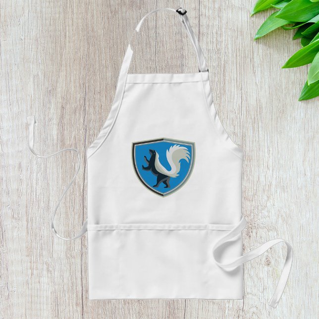 Elegant Skunk Emblem Wildlife Inspired Crest  Adult Apron (Creator Uploaded)