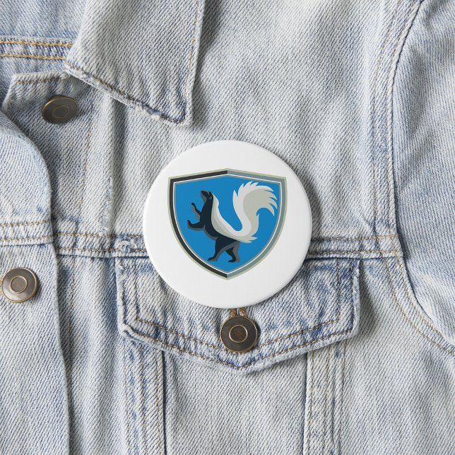 Elegant Skunk Emblem Wildlife Inspired Crest  Button (Creator Uploaded)