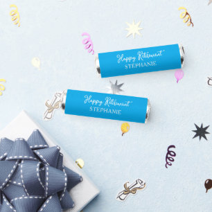 Elegant Sky Blue Happy Retirement Party Breath Savers® Mints