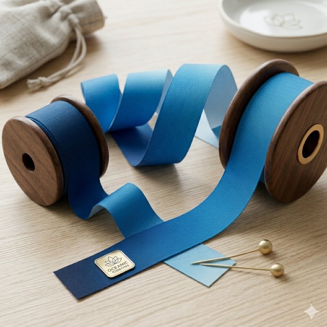 Elegant Sky Blue Modern Satin Ribbon Design (Elegant Sky Blue Modern Satin Ribbon Design)
