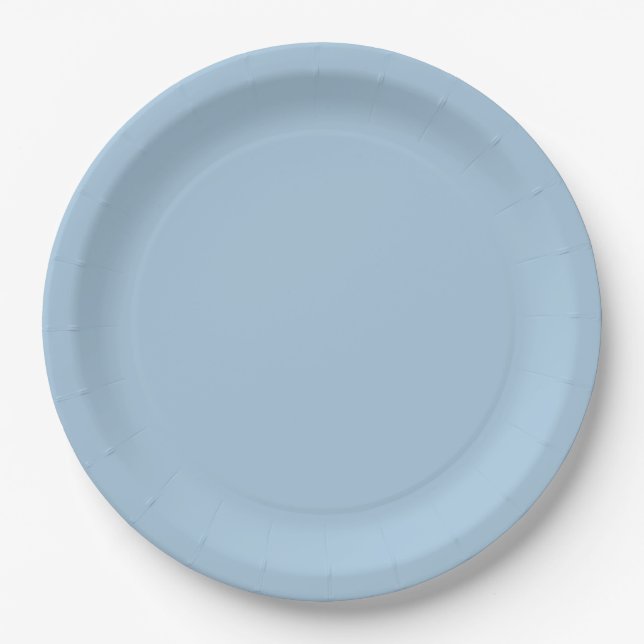 Elegant Sky blue  Paper Plates (Front)