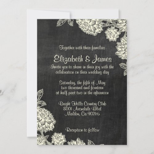 Elegant Slate Wedding Invitations