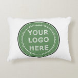 Elegant & Sleek Black QR Code Accent Pillow<br><div class="desc">This design is accessible to all. Feel free to customize the logo,  images,  tStylish Black QR Code Design | Elegant Brandext,  and colors according to your preferences. Thank you very much.</div>