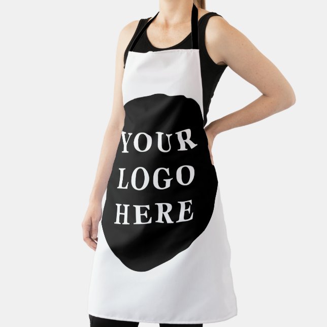Elegant & Sleek Black QR Code Apron (Insitu)