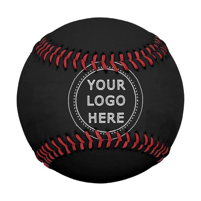 Elegant & Sleek Black QR Code Baseball (Front)