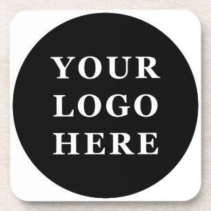 Elegant & Sleek Black QR Code Beverage Coaster