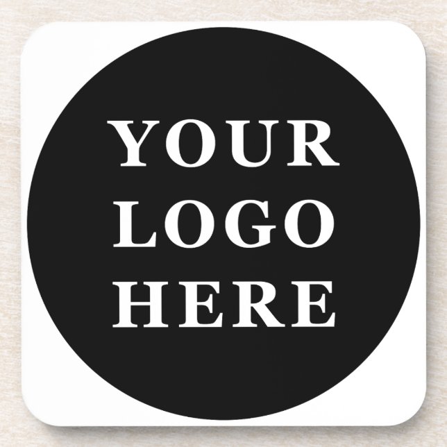 Elegant & Sleek Black QR Code Beverage Coaster (Front)