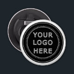 Elegant & Sleek Black QR Code Bottle Opener<br><div class="desc">This design is accessible to all. Feel free to customize the logo,  images,  tStylish Black QR Code Design | Elegant Brandext,  and colors according to your preferences. Thank you very much.</div>