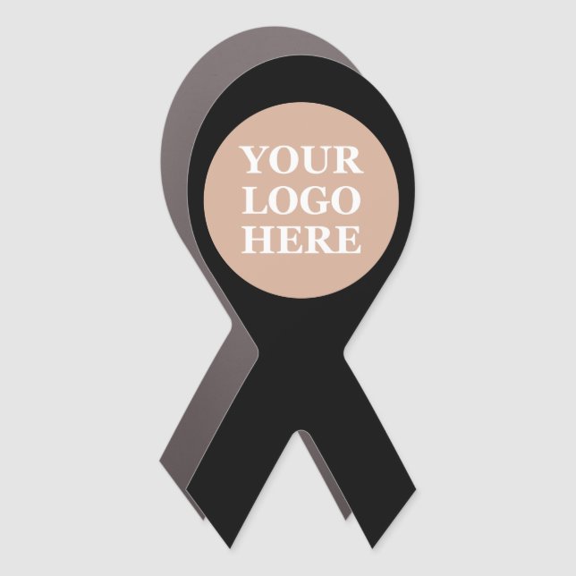 Elegant & Sleek Black QR Code Car Magnet (Front)