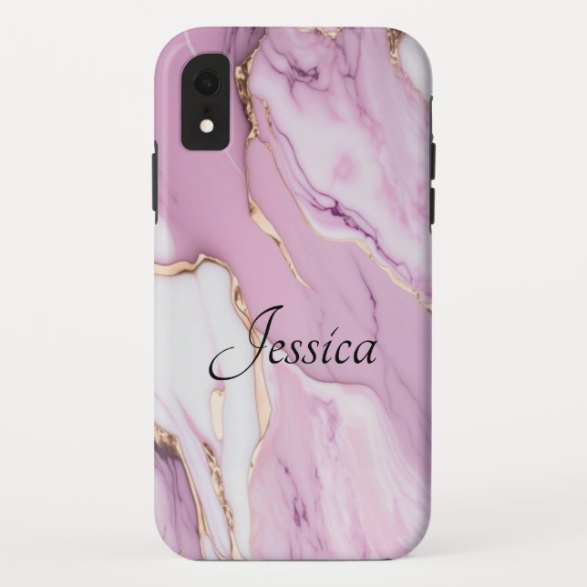 Elegant & Sleek Black QR Code Case-Mate iPhone Case (Back)