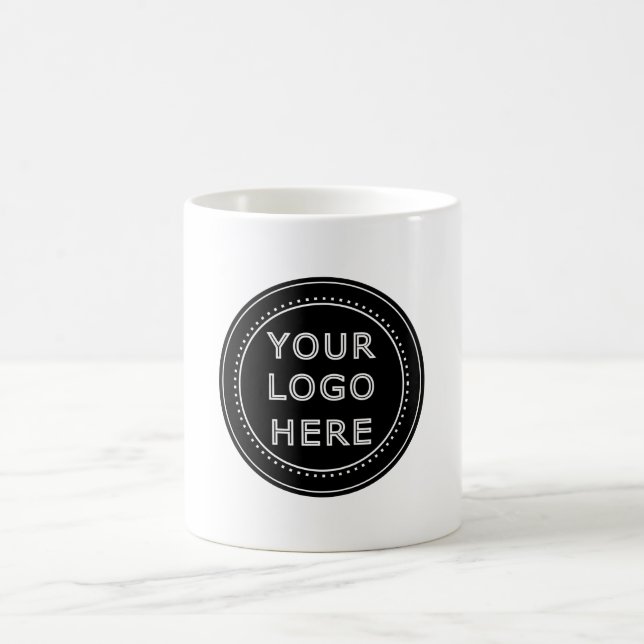 Elegant & Sleek Black QR Code Color Morph Mug (Center)