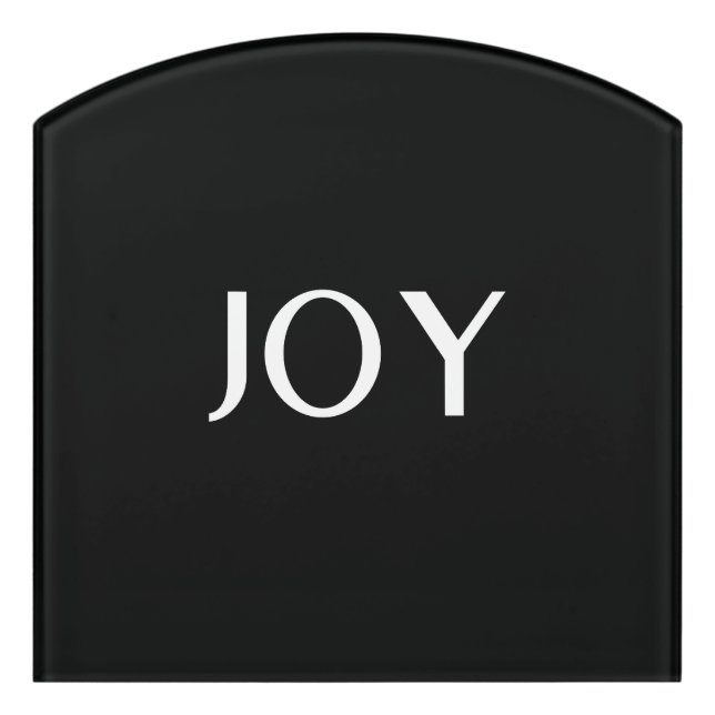 Elegant & Sleek Black QR Code Door Sign (Contour Front)