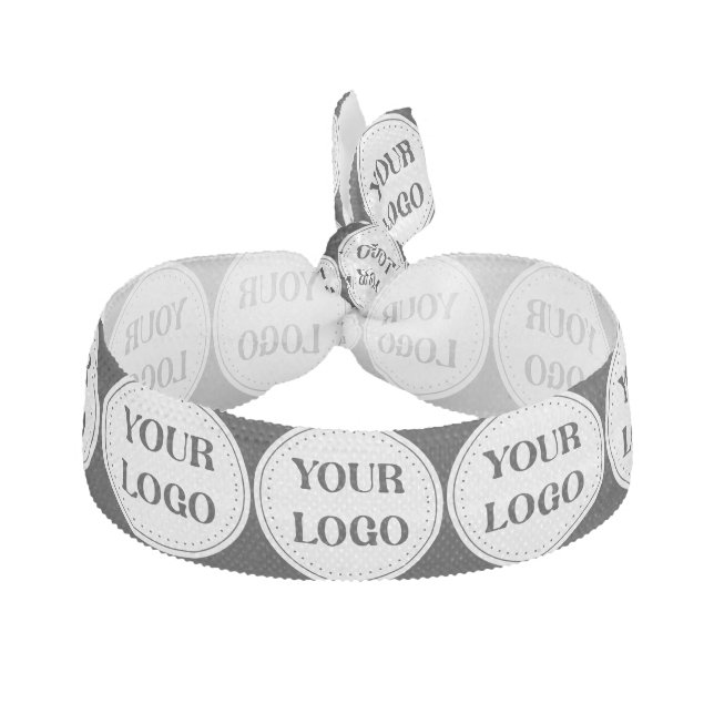 Elegant & Sleek Black QR Code  Elastic Hair Tie (Front)