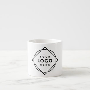 Elegant & Sleek Black QR Code Espresso Cup