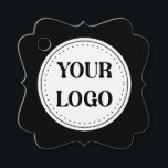 Elegant & Sleek Black QR Code Favor Tags<br><div class="desc">This design is accessible to all. Feel free to customize the logo,  images,  tStylish Black QR Code Design | Elegant Brandext,  and colors according to your preferences. Thank you very much.</div>