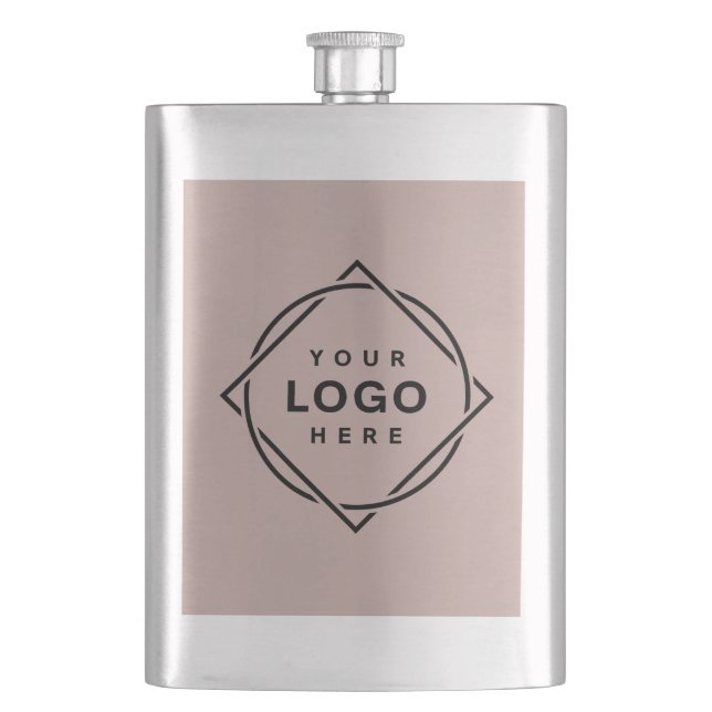 Elegant & Sleek Black QR Code Flask (Front)