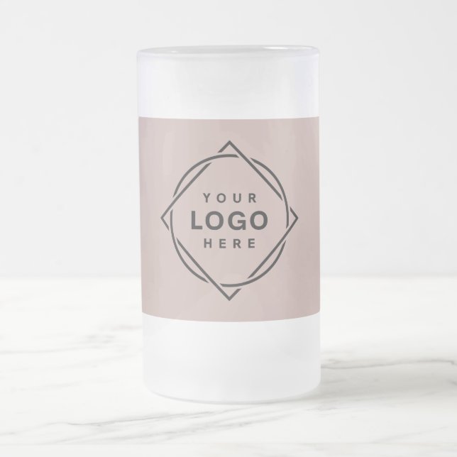 Elegant & Sleek Black QR Code Frosted Glass Beer Mug (Center)