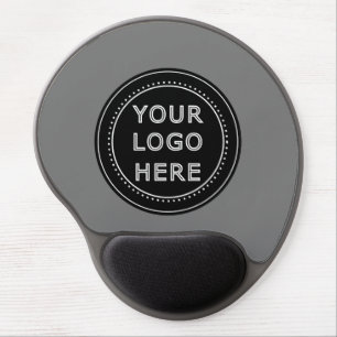 Elegant & Sleek Black QR Code Gel Mouse Pad