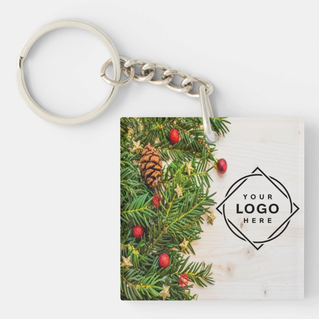 Elegant & Sleek Black QR Code Keychain (Front)