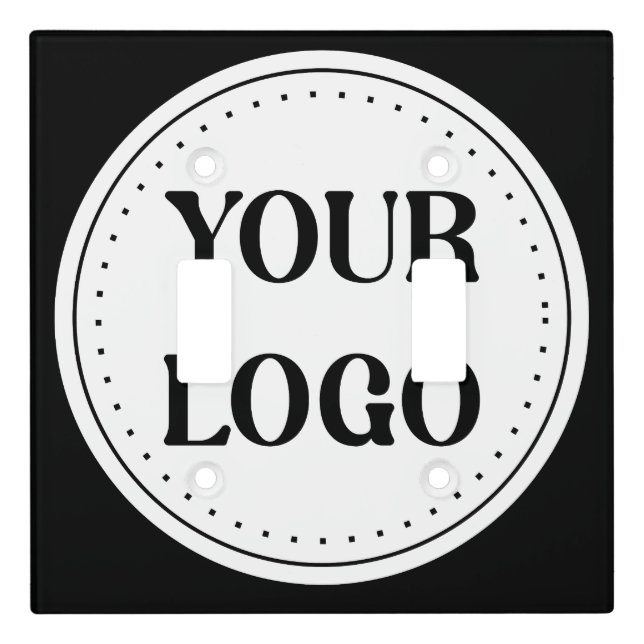 Elegant & Sleek Black QR Code Light Switch Cover (Front)