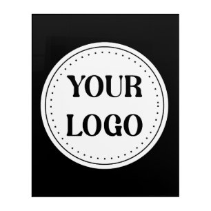 Elegant & Sleek Black QR Code Logo Design Acrylic Print