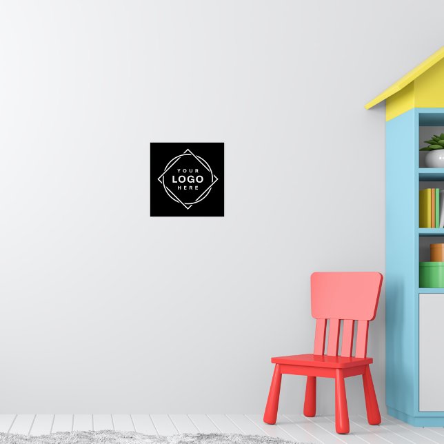 Elegant & Sleek Black QR Code Logo Design Poster (Nursery 1)