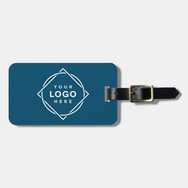 Elegant & Sleek Black QR Code Luggage Tag (Front Horizontal)