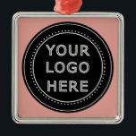Elegant & Sleek Black QR Code Metal Ornament<br><div class="desc">This design is accessible to all. Feel free to customize the logo,  images,  tStylish Black QR Code Design | Elegant Brandext,  and colors according to your preferences. Thank you very much.</div>