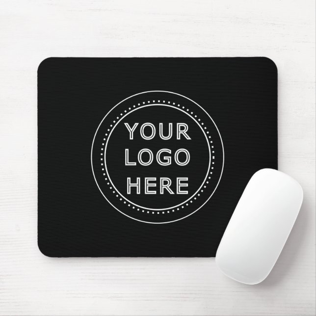Elegant & Sleek Black QR Code Mouse Pad (With Mouse)