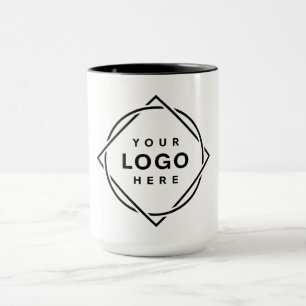 Elegant & Sleek Black QR Code Mug