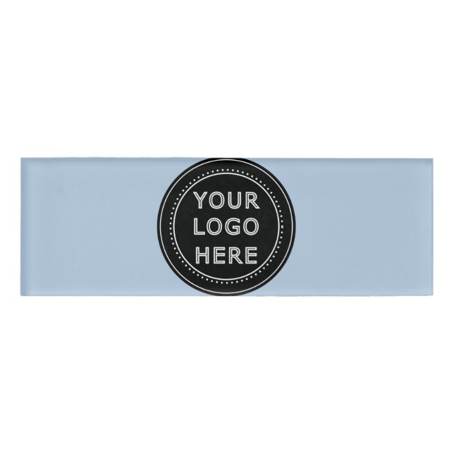 Elegant & Sleek Black QR Code Name Tag (Front)