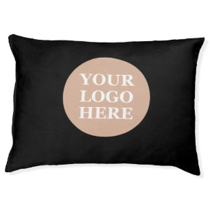 Elegant & Sleek Black QR Code Pet Bed