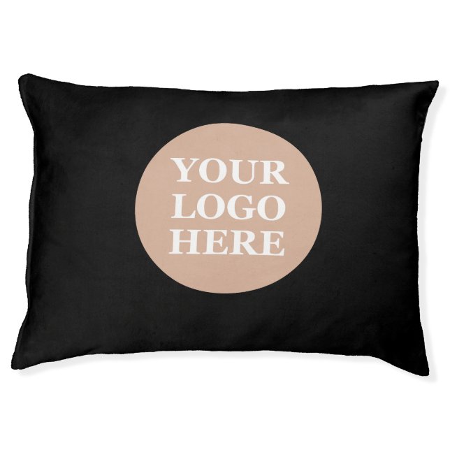 Elegant & Sleek Black QR Code Pet Bed (Front)