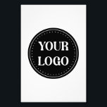 Elegant & Sleek Black QR Code Photo Print<br><div class="desc">This design is accessible to all. Feel free to customize the logo,  images,  tStylish Black QR Code Design | Elegant Brandext,  and colors according to your preferences. Thank you very much.</div>