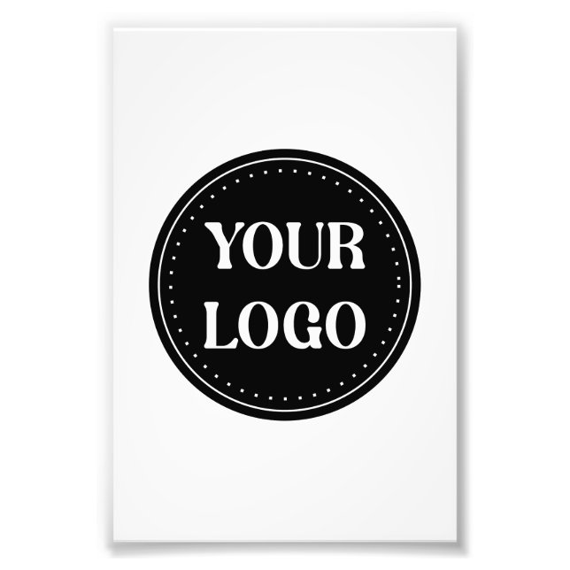 Elegant & Sleek Black QR Code Photo Print (Front)