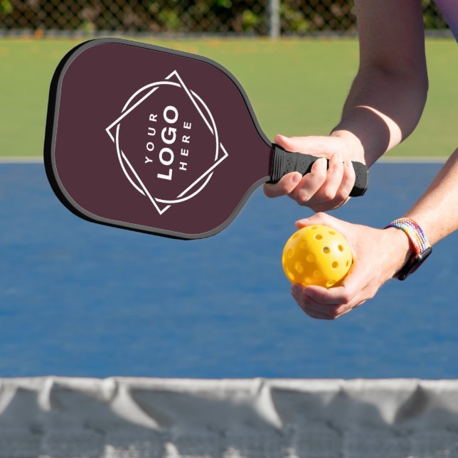 Elegant & Sleek Black QR Code Pickleball Paddle (Insitu)