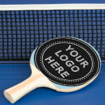 Elegant & Sleek Black QR Code Ping Pong Paddle<br><div class="desc">This design is accessible to all. Feel free to customize the logo,  images,  tStylish Black QR Code Design | Elegant Brandext,  and colors according to your preferences. Thank you very much.</div>