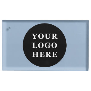 Elegant & Sleek Black QR Code Place Card Holder