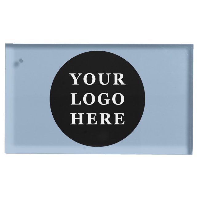 Elegant & Sleek Black QR Code Place Card Holder (Front)