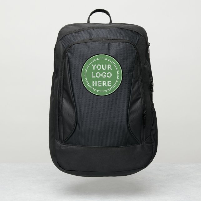Elegant & Sleek Black QR Code Port Authority® Backpack (Front)
