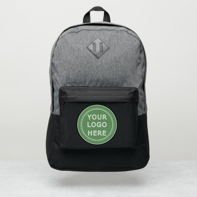Elegant & Sleek Black QR Code Port Authority® Backpack (Front)