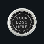 Elegant & Sleek Black QR Code Ring<br><div class="desc">This design is accessible to all. Feel free to customize the logo,  images,  tStylish Black QR Code Design | Elegant Brandext,  and colors according to your preferences. Thank you very much.</div>