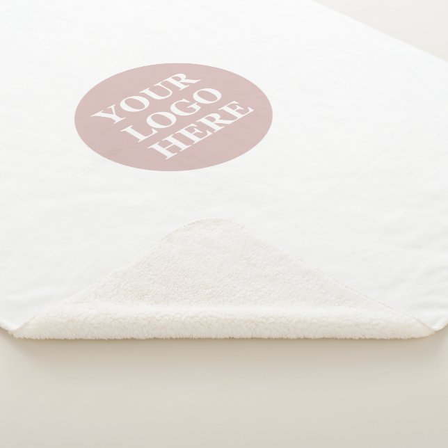 Elegant & Sleek Black QR Code Sherpa Blanket (3/4)